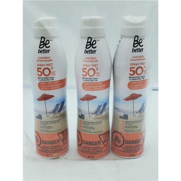 Be Better Sunscreen Spray Wet SPF 50 (3 x 177ml)
