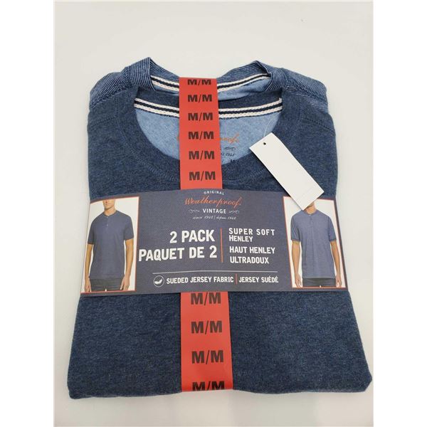 Original Weatherproof Vintage Super Soft Henley's-2pk (M)