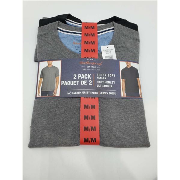 Original Weatherproof Vintage Super Soft Henley's-2pk (M)