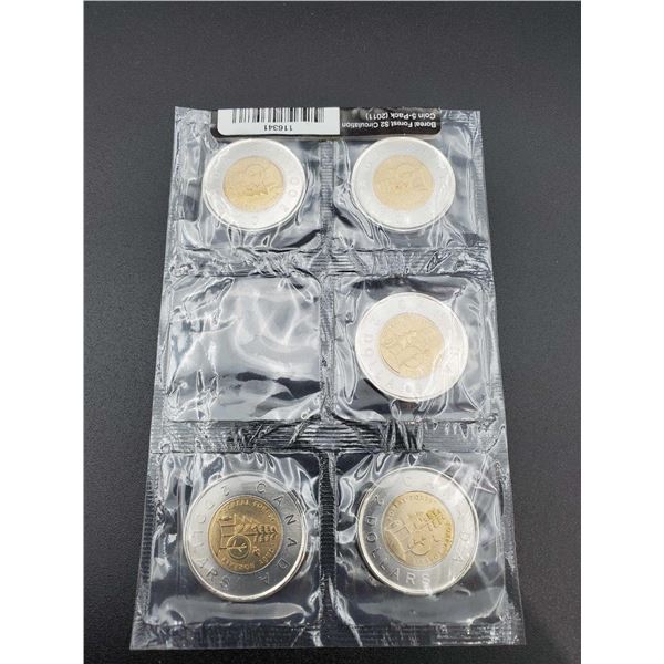 Royal Canadian Mint - 2011 Boreal Forest Uncirculated Twoonie Set of 5
