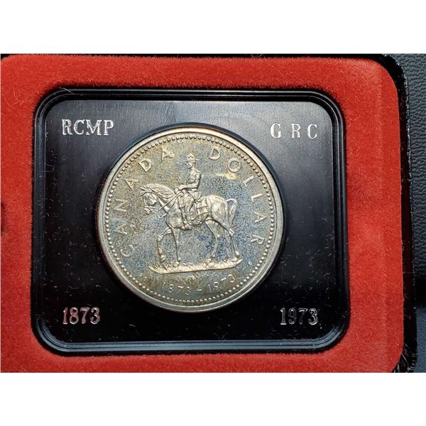 Royal Canadian Mint - 1873-1973 RCMP Mountie Cased Canada dollar Coin