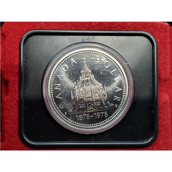 Royal Canadian Mint - 1876-1976 Library of Canadian Parliament Cased Canada dollar Coin