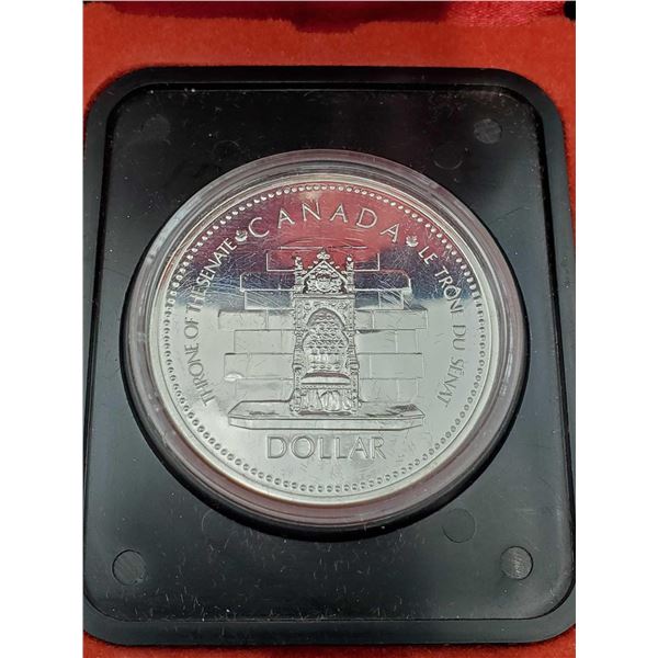 Royal Canadian Mint - 1952-1977 Throne of the Senate Silver Jubilee Cased Canada dollar Coin