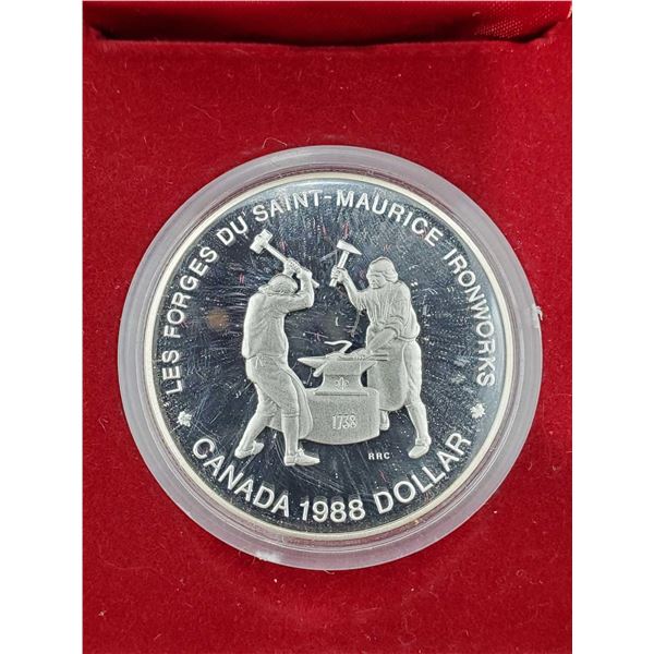 Royal Canadian Mint - PROOF LIKE encapsulated 1988 Les Gorges Du Sain-Maurice Ironworkers  Canada Do