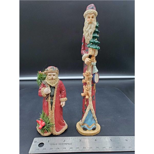 Lot of 2 Vintage German Santa claus figurines