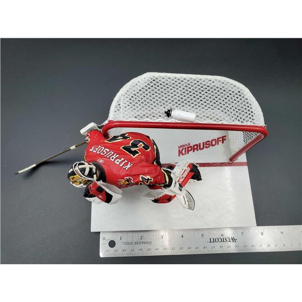 McFarlane Premium On Ice Hockey Figurine - Miikka Kiprusoff - includes net with water bottle