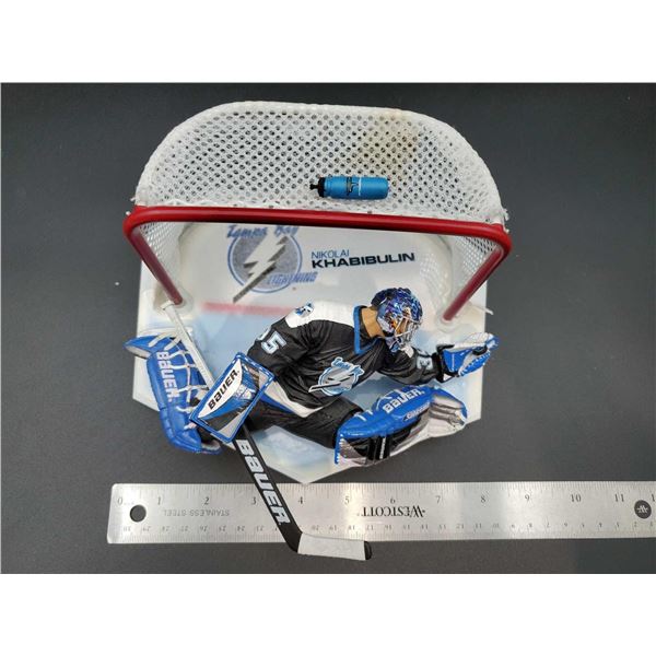 McFarlane Premium On Ice Hockey Figurine - Nikolai Khabibulin - includes net with water bottle