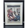 Image 1 : Vintage Framed Lithograph Maurice Richard  scores 5 goals against Canadiens March 23, 1944
