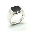Image 3 : Silver Black Onyx(5.7ct) Rhodium Plated Mens Ring Ring (~weight 7.2g)