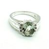 Image 1 : Silver Green Amethyst Cz(4.5ct) Rhodium Plated Mens Ring Ring (~weight 6.25g)
