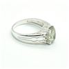 Image 2 : Silver Green Amethyst Cz(4.5ct) Rhodium Plated Mens Ring Ring (~weight 6.25g)