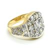 Image 2 : Gold plated Silver Cubic Zirconia(3.1ct) Gold Rhodium Plated Mens Ring Ring (~weight 9.3g)