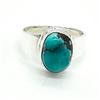 Image 1 : Silver Turquoise(8.1ct) Hand Made Mens Ring Ring (~weight 5.8g)