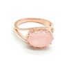 Image 1 : RoseGold Plated Silver Rose Quartz(7.5ct) Rose Gold Plated Mens Ring Ring (~weight 5.3g)