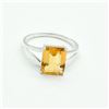 Image 1 : Silver Citrine(3.1ct) Rhodium Plated Mens Ring Ring (~weight 3.2g)