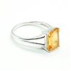 Image 2 : Silver Citrine(3.1ct) Rhodium Plated Mens Ring Ring (~weight 3.2g)