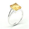 Image 3 : Silver Citrine(3.1ct) Rhodium Plated Mens Ring Ring (~weight 3.2g)