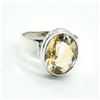 Image 1 : Silver Citrine(10.5ct) Hand Made Ring (~weight 6.25g)