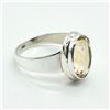 Image 2 : Silver Citrine(10.5ct) Hand Made Ring (~weight 6.25g)