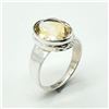 Image 3 : Silver Citrine(10.5ct) Hand Made Ring (~weight 6.25g)