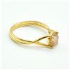 Image 2 : Gold plated Silver Moisanite(1.45ct) Gold Rhodium Plated Ring (~weight 3g)