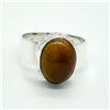 Image 1 : Silver Tiger Eye(9.2ct) Hand Made Mens Ring Ring (~weight 6g)