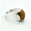 Image 2 : Silver Tiger Eye(9.2ct) Hand Made Mens Ring Ring (~weight 6g)
