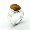 Image 3 : Silver Tiger Eye(9.2ct) Hand Made Mens Ring Ring (~weight 6g)