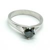 Image 1 : Silver Moisanite(1.25ct) Rhodium Plated Ring (~weight 4.35g)