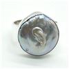 Image 1 : Silver Pearl(11.7ct) Hand Made Ring (~weight 7.3g)
