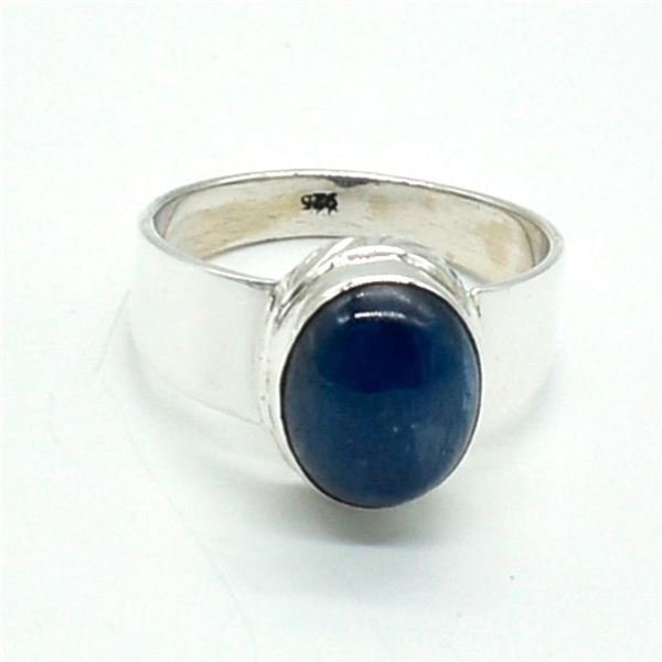 Silver Tanzanite(4.5ct) Hand Made Mens Ring Ring (~weight 5.5g)