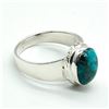 Image 2 : Silver Turquoise(3.9ct) Hand Made Mens Ring Ring (~weight 5g)