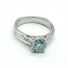 Image 1 : Silver Moisanite(1.35ct) Rhodium Plated Ring (~weight 4.15g)