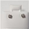 Image 1 : 14K White Gold Diamond (0.2Ct,I1-3,F-G) Earrings (~Size )(Ring is resizable for $40) (~length inches