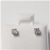Image 1 : 14K White Gold Diamond (0.24Ct,I1-3,F-G) Earrings (~Size )(Ring is resizable for $40) (~length inche