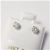 Image 3 : 14K White Gold Diamond (0.42Ct,I1-3,F-G) Earrings (~Size )(Ring is resizable for $40) (~length inche