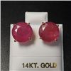 Image 1 : 14K Yellow Gold Ruby(7ct) Earrings (~Size )(Ring is resizable for $40) (~length inches) (~weight 2.4