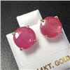 Image 2 : 14K Yellow Gold Ruby(7ct) Earrings (~Size )(Ring is resizable for $40) (~length inches) (~weight 2.4