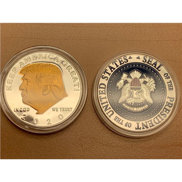 Lot of 2 - USA President Donald Trump NEW encapsulated collector coins