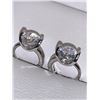 Image 1 : Set of Ladies 1.0 Carat TW Solitaire Earrings Diamond ring style with clasps