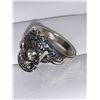 Image 3 : Gents NEW Silver Biker Skull RIng Size 10