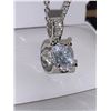 Image 2 : Bezel Set 1.0 Carat Brilliant Cut Floating Solitaire Pendant with chain