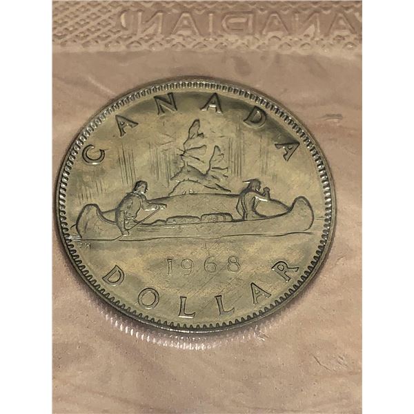 Rare 1968 Proof Like Mint Sealed Canada Canoe Dollar