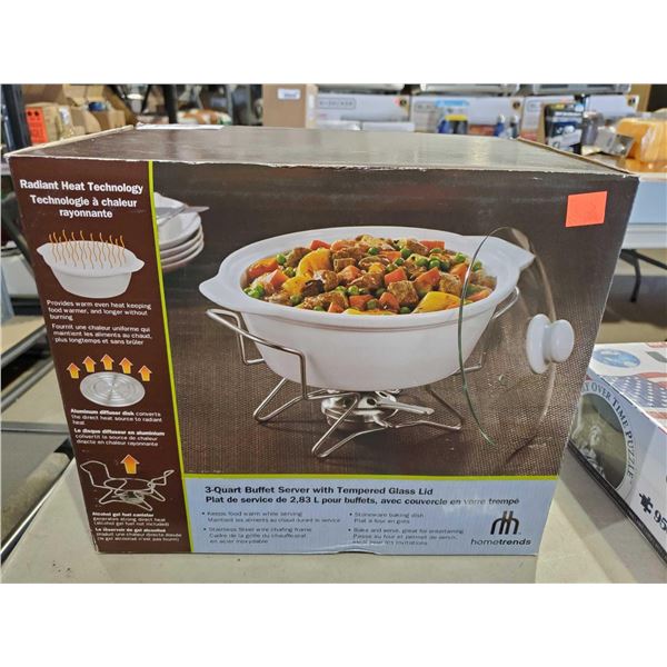 New Home Trends 3 Quart Buffet Server with Lid