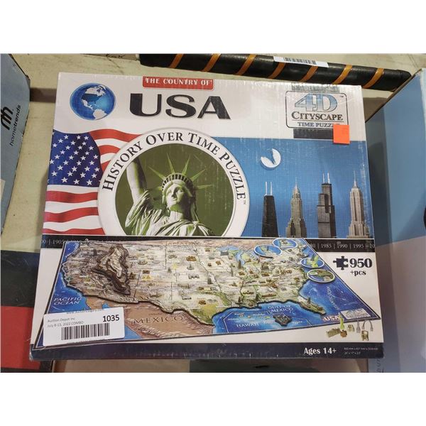 New USA 4D Cityscape, History Over Time Puzzle 950+ Pcs
