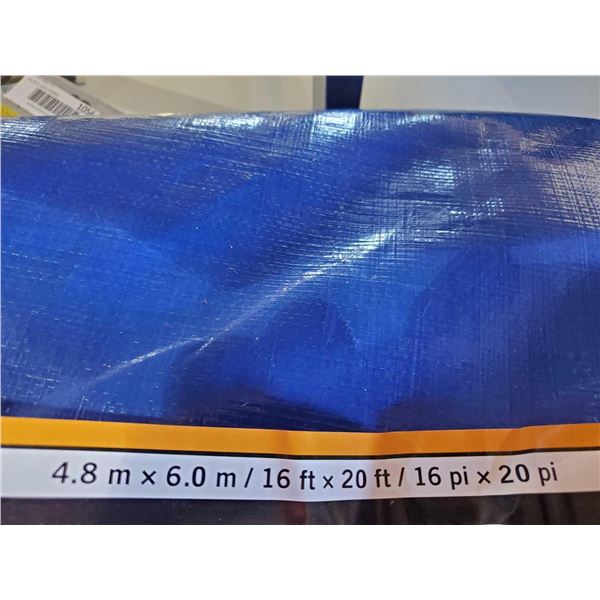 New Reversible Heavy Duty Tarp 16'x20' Blue/Brown