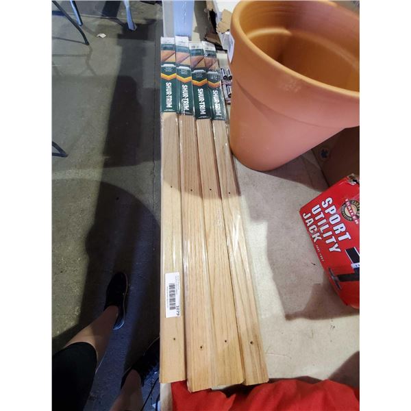 New Lot of 4, 1-3/4" Unfinished Oak Seam Binders