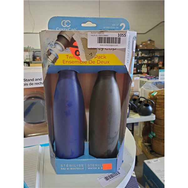 New Crazy Caps UV Light,Water Sterilizing Bottles Pack of 2