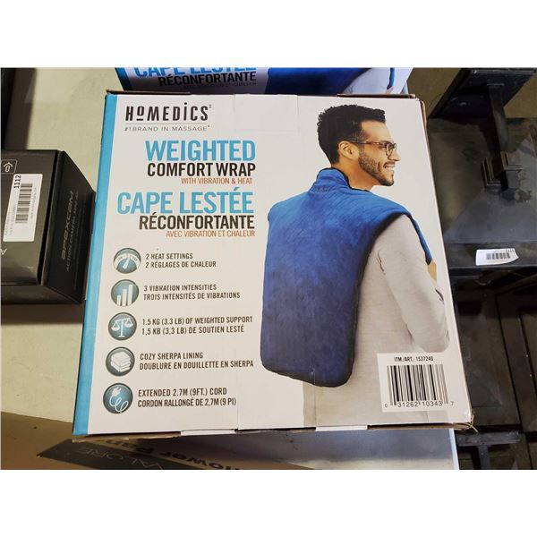 New Homeedics Weighted Comfort Wrap with Vibration & Heat