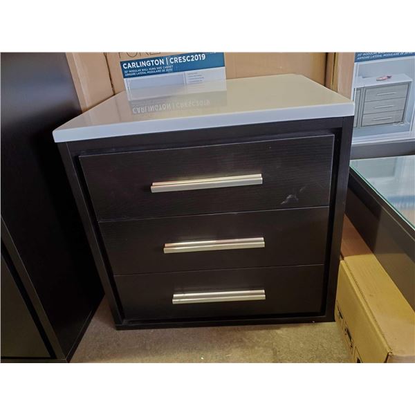New Carlington Espresso Finish 3 Drawer Cabinet